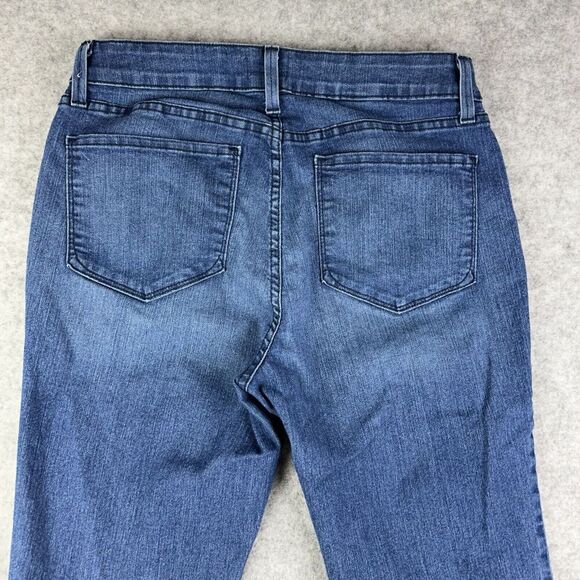 NYDJ Not Your Daughters Billie Mini Bootcut Jeans Womens 10 Dark Lift Tuck Tech - Picture 6 of 16